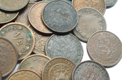 Nederland lot met 60x 0,5 cent Willem III & Wilhelmina, Postzegels en Munten, Munten | Nederland, Ophalen of Verzenden