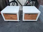 Gratis af te halen, 2x bijzet tafeltje, Ophalen, Gebruikt, 45 tot 65 cm