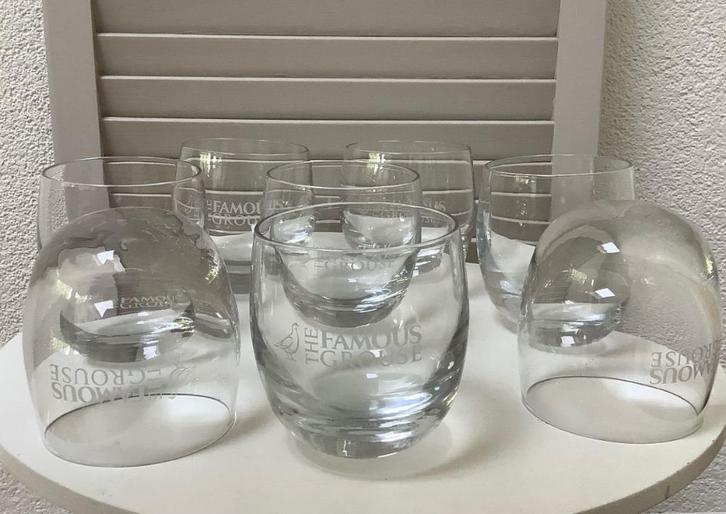 UNIEK! 4 The Famous Grouse whiskey glazen/nieuw (kadotip!), Huis en Inrichting, Keuken | Servies, Nieuw, Glas of Glazen, Overige stijlen