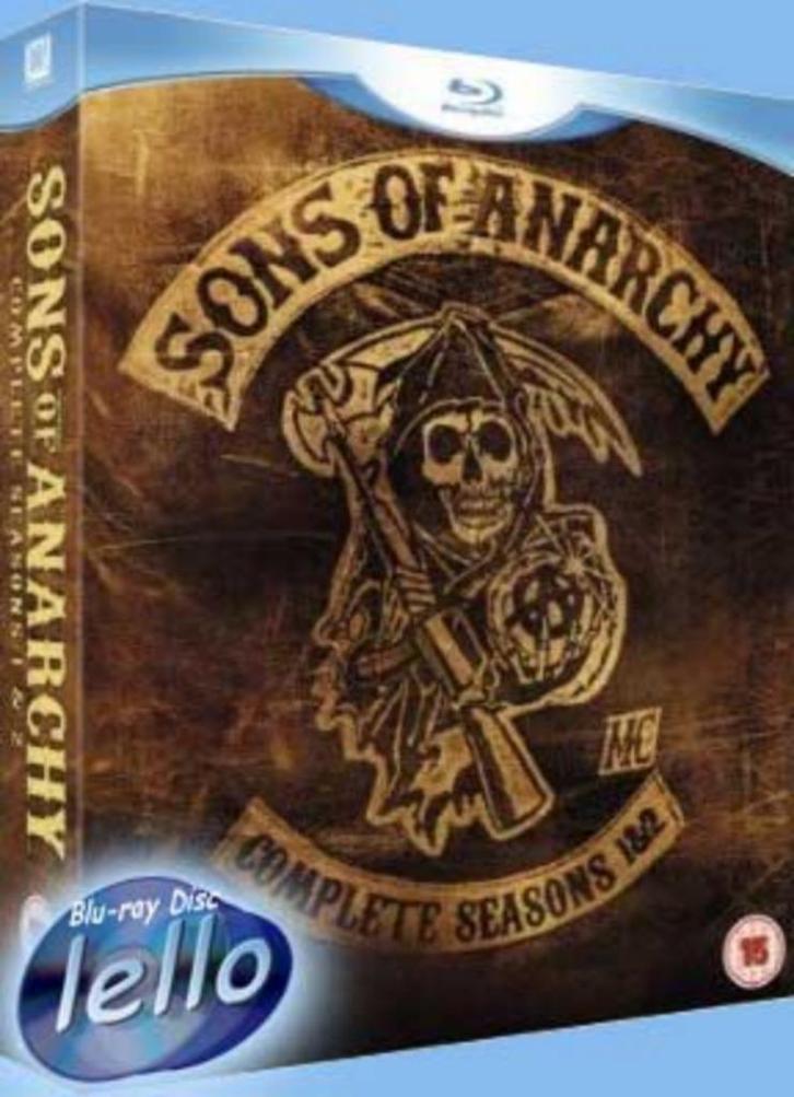 Blu-ray: Sons of Anarchy, Seizoen 1 & 2, 6-disc Box niet NLO, Cd's en Dvd's, Blu-ray, Nieuw in verpakking, Tv en Series, Boxset