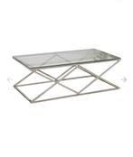 Salontafel zilver, Huis en Inrichting, Tafels | Salontafels, Ophalen, 100 tot 150 cm, 50 tot 75 cm, Nieuw
