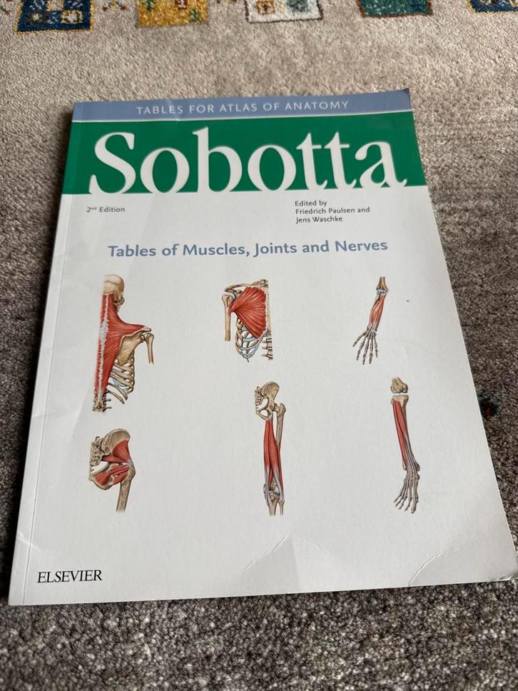 Sobotta Anatomie Atlas Tabellen - 2e Editie, Boeken, Studieboeken en Cursussen, Gelezen, HBO, Beta, Ophalen of Verzenden