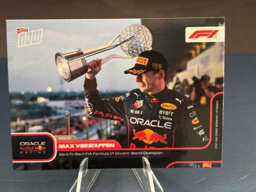 Max Verstappen 2022 back-to-back world champion Topps Now F1, Hobby en Vrije tijd, Stickers en Plaatjes, Nieuw, Plaatje, Ophalen of Verzenden