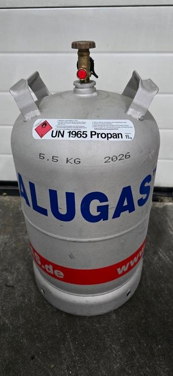 Propaan gasfles 11 kg aluminium lichtgewicht bijna vol beschikbaar voor biedingen