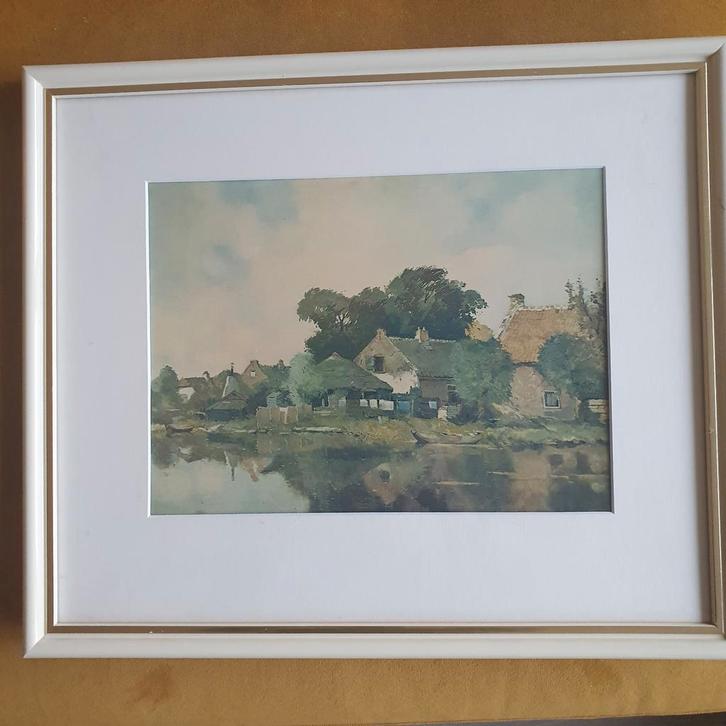 Arend Jan van Driesten, prachtige aquarel.  Gesigneerd., Antiek en Kunst, Kunst | Schilderijen | Klassiek, Ophalen of Verzenden