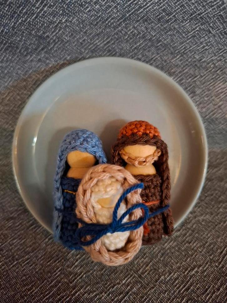Gehaakte Mini Kerststal - Handgemaakt, Diversen, Kerst, Nieuw, Ophalen of Verzenden