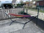 Hangmat + standaard, Tuin en Terras, Hangmatten, Ophalen of Verzenden, Zo goed als nieuw, Met standaard, Eenpersoons