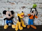 3 disney knuffels, Verzamelen, Ophalen of Verzenden, Mickey Mouse, Gebruikt, Knuffel