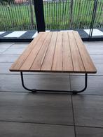 Hip houten salontafel met industriele lijn, Ophalen, Overige materialen, 100 tot 150 cm, Nieuw