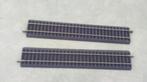 Piko H0 2x rechte rails met bedding 55401 G231, Gelijkstroom, Rails, Zo goed als nieuw, Analoog
