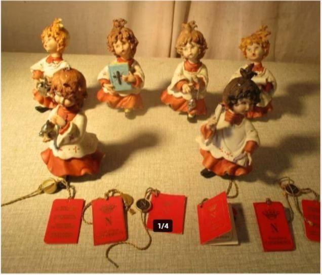 6 Prachtige Capodimonte Beeldjes van Devote Kinderen, Verzamelen, Beelden en Beeldjes, Zo goed als nieuw, Mens, Ophalen of Verzenden