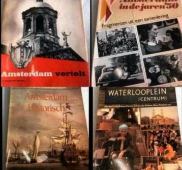 Vintage Lotje van 8X Historische boeken van oud Amsterdam beschikbaar voor biedingen