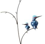 IJSVOGEL MET JONG OP TAK - STREET ART - FAIRTRADE - HANDMADE, Ophalen of Verzenden, Nieuw
