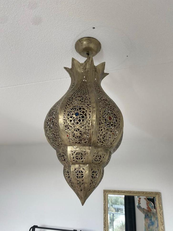 Marokkaanse Plafondlamp - Sfeervolle Verlichting, Huis en Inrichting, Lampen | Hanglampen, Gebruikt, Minder dan 50 cm, Metaal
