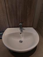 Wastafel met kraan, planchet en montage benodigdheden, Ophalen, Gebruikt, 50 tot 100 cm, Minder dan 100 cm