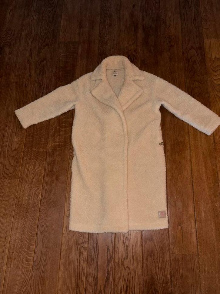 Alwero lange jas  100% merino wol, Kleding | Dames, Jassen | Winter, Zo goed als nieuw, Maat 38/40 (M), Wit, Ophalen of Verzenden