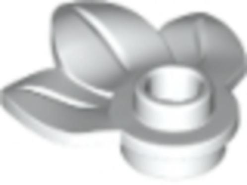 Lego Bladeren 5x Bladeren Plate Rond 1x1 met 3 bladeren Wit, Kinderen en Baby's, Speelgoed | Duplo en Lego, Nieuw, Lego, Losse stenen