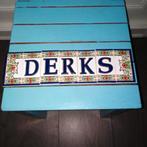 Spaanse keramische tegeltjes met letters D E R K S, Ophalen, Gebruikt