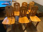 Zes Retro Effezeta Italy design Grenen stoelen stoel hout, Ophalen, Gebruikt, ., .