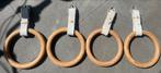 4x Houten turnring met leren riem, Ophalen of Verzenden, Gebruikt