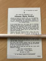 Bidprentje Johanna Maria Stolker, Ophalen of Verzenden, Bidprentje