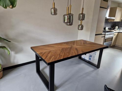 Eettafel industrieel 200x100, Huis en Inrichting, Tafels | Eettafels, Zo goed als nieuw, 100 tot 150 cm, 200 cm of meer, Vijf personen of meer
