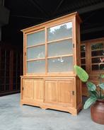 Smalle Teak Servieskast | Buffetkast | Winkelkast #2100, 200 cm of meer, 150 tot 200 cm, Ophalen of Verzenden, Teakhout