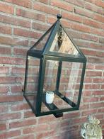 Vintage Buitenlamp met Glazen Kap, Ophalen, Gebruikt, Glas
