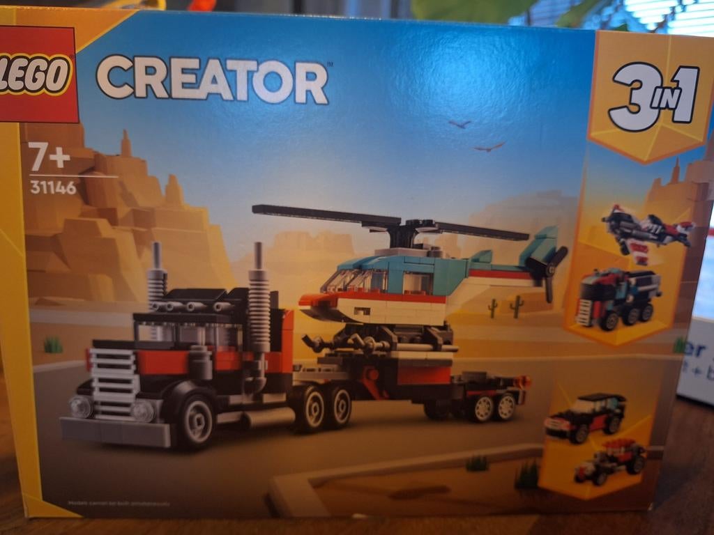 LEGO Creator 3in1 Truck met Helikopter - Nieuw!, Kinderen en Baby's, Speelgoed | Duplo en Lego, Ophalen of Verzenden, Nieuw, Complete set