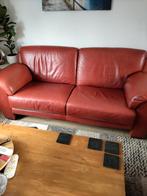 Lederen bankstel, Ophalen, Gebruikt, 75 tot 100 cm