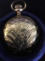 Antiek zakhorloge in luxe opbergdoos, Ophalen of Verzenden, Staal, Overige merken