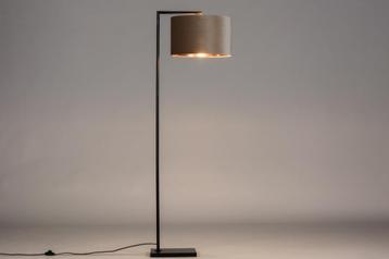 fluweel vloerlamp zwart taupe champagne goud stoel bank lamp beschikbaar voor biedingen
