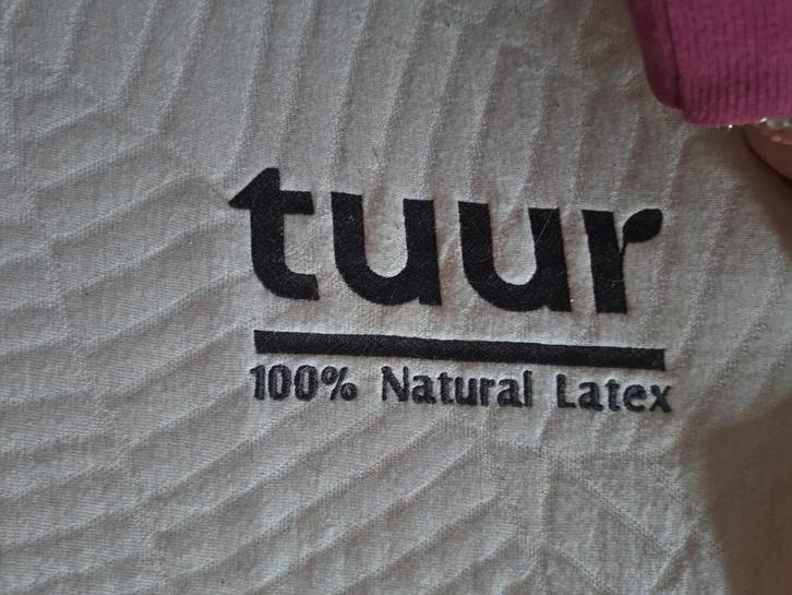 Natuurlatex topper van Tuur 180 x 200, Huis en Inrichting, Slaapkamer | Matrassen en Bedbodems, Zo goed als nieuw, 180 cm, Tweepersoons