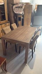 Tafel met casey stoelen (leenbakker), Huis en Inrichting, Tafels | Eettafels, Ophalen, ., Zo goed als nieuw, .