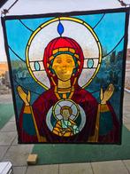 Glas in Lood Raamhanger - Maria met Kind, Antiek en Kunst, Antiek | Glas en Kristal, Ophalen of Verzenden