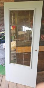 Binnendeur met glas, Doe-het-zelf en Verbouw, Deuren en Horren, Ophalen, Gebruikt, 80 tot 100 cm, Binnendeur