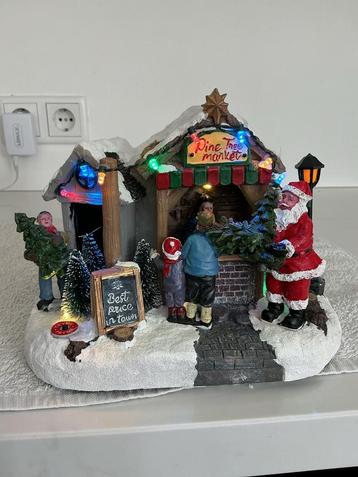 Kerst kraam kerstboom verkoop aanvulling kerstdorp beschikbaar voor biedingen