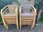 Terrasstoelen riet horeca, Ophalen, Gebruikt, Rotan