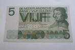 Prachtig BANKBILJET van 5 Gulden 1966- VONDEL - NEDERLAND!, Verzenden, Nederland, Bankbiljetten