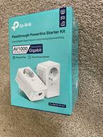 TP-Link AV1000 Gigabit Passthrough Powerline Starter Kit, Computers en Software, Netwerk switches, Ophalen of Verzenden, Zo goed als nieuw