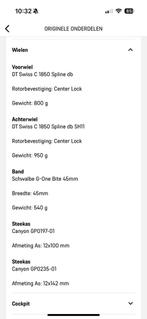 GEZOCHT: Wegwielset alu/carb 45/50mm incl cassette/schijven, Ophalen of Verzenden, Aluminium, Overige merken