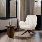 Draaibaar Fauteuil Elvis Else Pearl White, Nieuw, 75 tot 100 cm, Ophalen of Verzenden, X