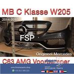 C63 AMG Voorbumper Mercedes C Klasse 2014-2018 bumper +Gril, Gebruikt, -, Voor, Ophalen of Verzenden