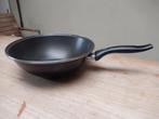 AH Wokpan / Wok 28cm, Gebruikt, Aluminium, Ophalen of Verzenden, Keramische plaat