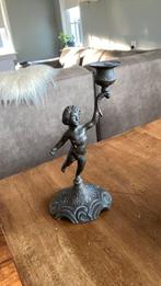 Bronzen kandelaar engel, Antiek en Kunst, Ophalen of Verzenden, Koper of Brons