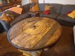 Unieke robuuste salontafel, Ophalen of Verzenden, Rond, 50 tot 100 cm, Minder dan 50 cm
