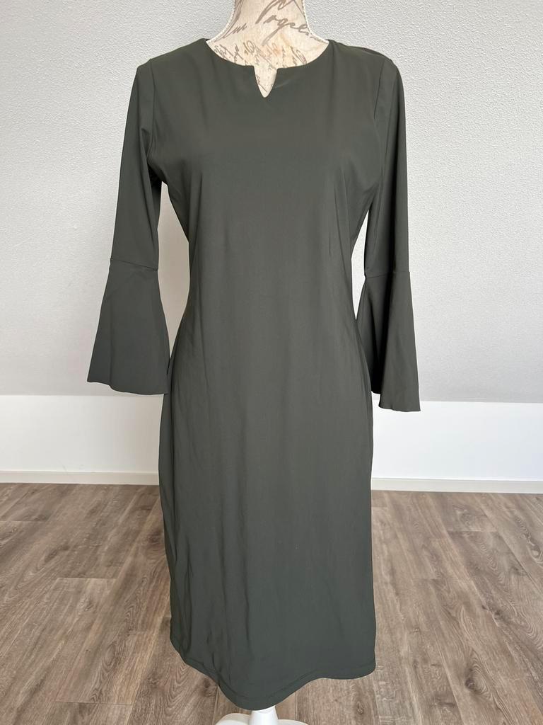 ≥ Travel jurk nieuw maat 40 merk donna due army green — Jurken