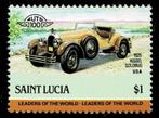 postzegel 745 Saint Lucia auto Kissel Goldbug, Ophalen of Verzenden, Postfris, Noord-Amerika
