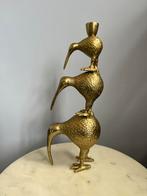 Gouden kiwi vogel kandelaar, Ophalen of Verzenden, Nieuw, Metaal, 25 tot 50 cm