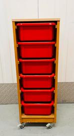 Vintage schoolkast knutselkast bakkenkast ladekast atelier, Ophalen, Zo goed als nieuw, Minder dan 50 cm, 90 tot 105 cm